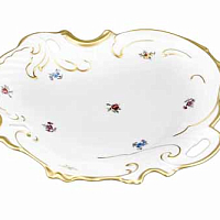 Салатник ракушка Мейсенский цветок Queen's Crown