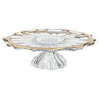 Тортница 35см на ножке Plantica Матовое золото Pallme Konig