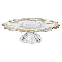 Тортница 35см на ножке Plantica Матовое золото Pallme Konig