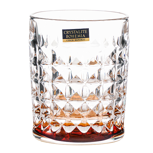 Набор стаканов 230мл 6шт Diamond желтый Crystalite Bohemia