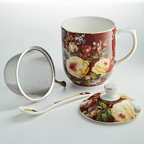 Кружка заварочная 340мл с ложкой 