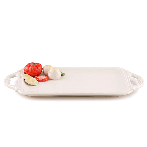Поднос 38*20см прямоугольный с ручками Mozzarella Annaluma