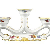 Подсвечник Мейсенский букет Queen's Crown