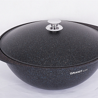 Казан для плова 7л со стекл. крышкой Granit ultra Blue