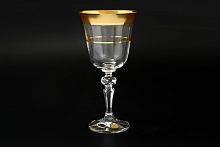 Набор фужеров 220мл 2шт Кристина Матовая полоса золото