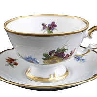 Набор чайных пар 150мл 6шт Мейсенский букет 
