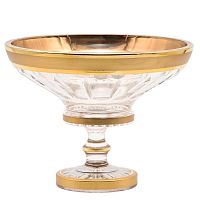 Конфетница 205мл хрусталь с золотом Max Crystal