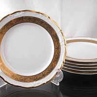 Набор тарелок 19см 6шт Мария Луиза белая матовая Carlsbad