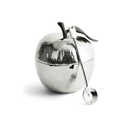 Сахарница 11см с ложкой серебро Apple Michael Aram Сахарница 11см с ложкой серебро Apple Michael Aram