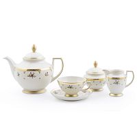 Сервиз чайный 6пер 15пр Constanza Creme Primavera Gold Falkenporzellan