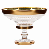 Фруктовница 35см н/н хрусталь с золотом Moser Crystal HeArt