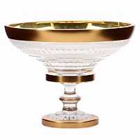 Фруктовница 35см н/н хрусталь с золотом Moser Crystal HeArt