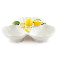 Менажница 3 секции 28см ракушка Лимон Annaluma