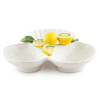 Менажница 3 секции 28см ракушка Лимон Annaluma