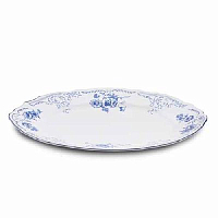 Блюдо овальное 34см Синие розы (3шт кор) Bernadotte