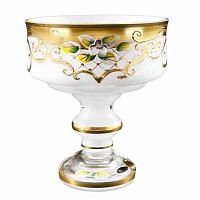 Конфетница 13см золото белый фон Star Crystal 