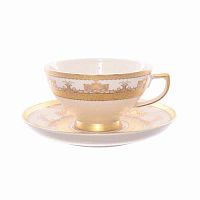 Набор чайных пар 220мл 6шт Constanza Cream Saphir Gold Falkenporzellan 