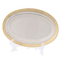 Блюдо овальное 24см Constanza Creme Gold 3064 Falkenporzellan