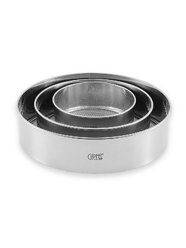 Набор сит для просеивания муки 15,5см/22см/28см 3шт Gipfel Набор сит для просеивания муки 15,5см/22см/28см 3шт Gipfel