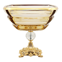 Фруктовница 32см на низкой ножке Segment Amber RG