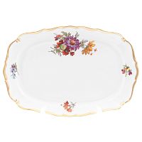 Поднос 21см 1шт Мейсенский букет Queen's Crown