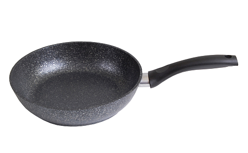 Сковорода 24см с ручкой Темный мрамор 