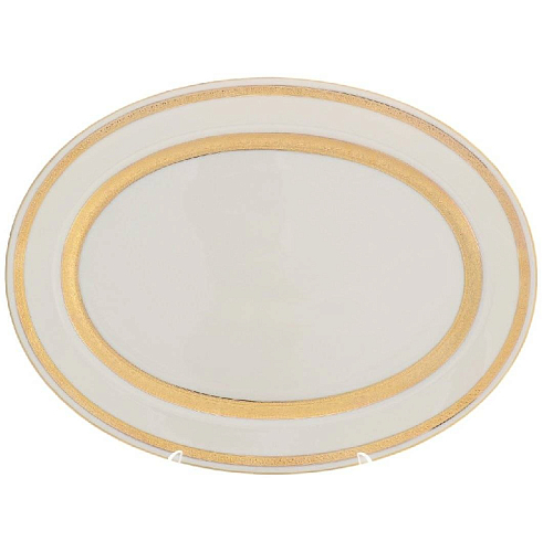 Блюдо овальное 35см Constanza Creme Gold 9321 Falkenporzellan 