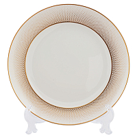 Набор тарелок 22,5см 6шт Deluxe Shape Rio White Gold Falkenporzellan 