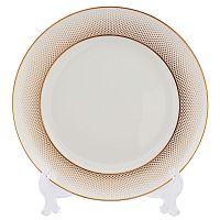 Набор тарелок 22,5см 6шт Deluxe Shape Rio White Gold Falkenporzellan 