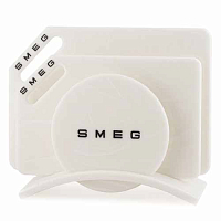 Smeg набор досок 3ки мрамор кремовый круг Smeg