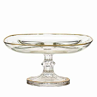 Кабаретница 25*25см на ножке Fenice Матовое золото AS Crystal