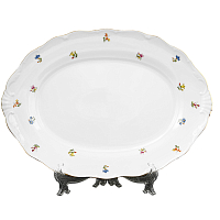 Блюдо овальное 36см 1шт Мелкие цветы Jeremy