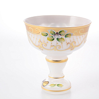 Конфетница 13см золото белый фон Star Crystal 