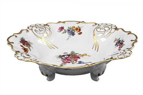 Фруктовница барбарина 33см 1шт Мейсенский букет