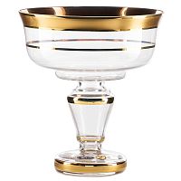 Конфетница 20см Матовая полоса золото Star Crystal