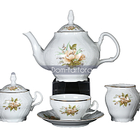 Сервиз чайный 6пер 15пр Дикая роза Bernadotte