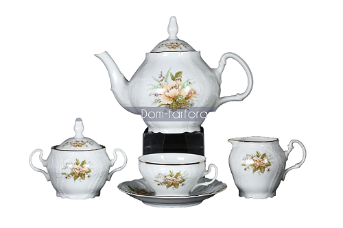 Сервиз чайный 6пер 15пр Дикая роза Bernadotte