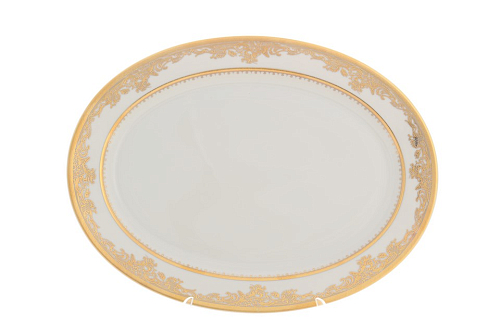 Блюдо овальное 24см Creme Gold 9077 Falkenporzellan