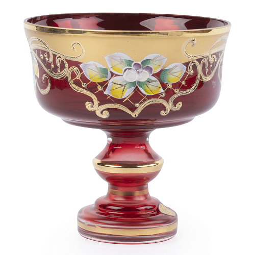 Конфетница 13см золото гранат 