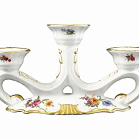 Подсвечник Мейсенский букет Queen's Crown