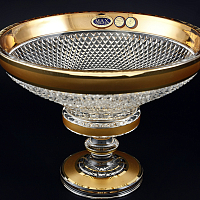 Фруктовница 255мл хрусталь с золотом