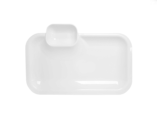 Блюдо прямоугольное с соусником 36см Royal White