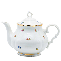 Чайник 1,2л Мелкие цветы широкая кайма слонов/кость Jeremy