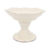 Фруктовница 25см н/н Платиновый узор слоновая кость Bernadotte