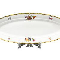 Блюдо для рыбы 56см 1шт Мейсенский букет Queen's Crown
