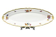 Блюдо для рыбы 56см 1шт Мейсенский букет Queen's Crown