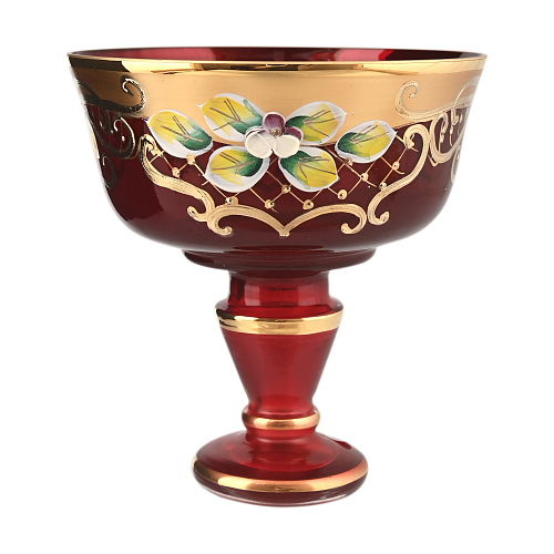 Конфетница 13см золото гранат Star Crystal