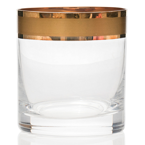Набор стаканов 290мл 6шт Матовая полоса золото Набор стаканов 290мл 6шт Матовая полоса золото