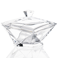 Конфетница 16см с крышкой 1шт Origami Crystalite Bohemia