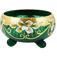 Тройножка 13см золото зеленый фон Star Crystal